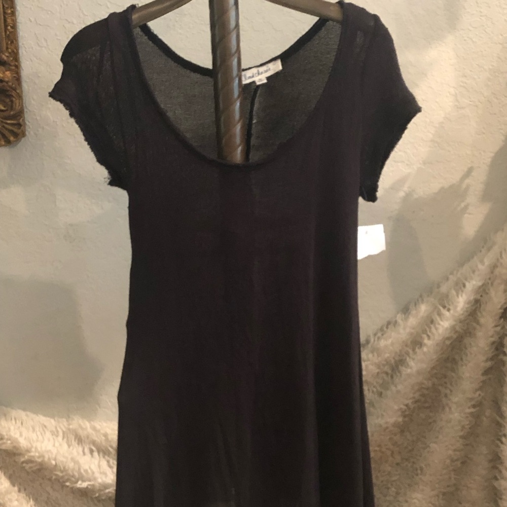 Cloud Chaser Asymmetrical Cap Sleeve Tunic